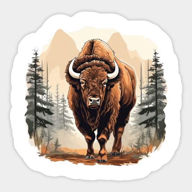 American Bison Sticker by zooleisurelife